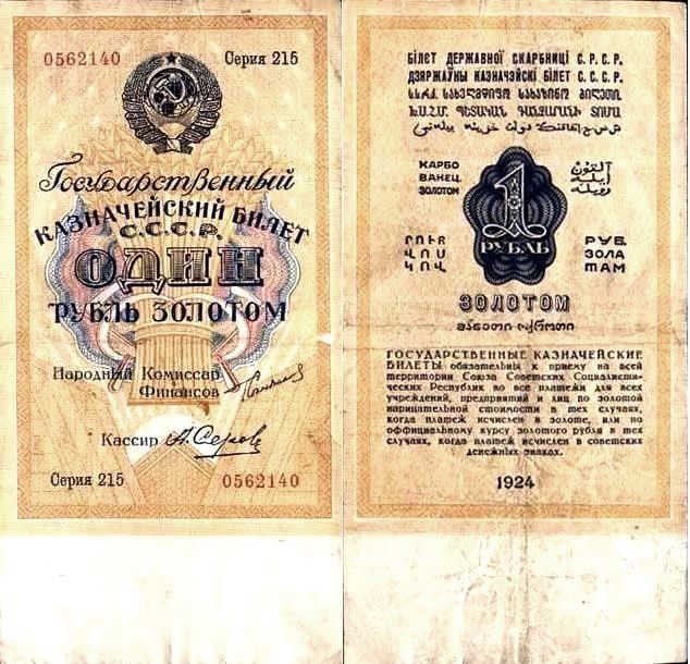 Советские бумажные деньги после реформы 1924 года