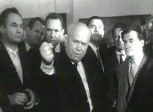 Никита Хрущев на выставке художников-авангардистов в 1962 году