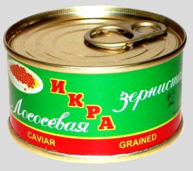 икра лосося в банке