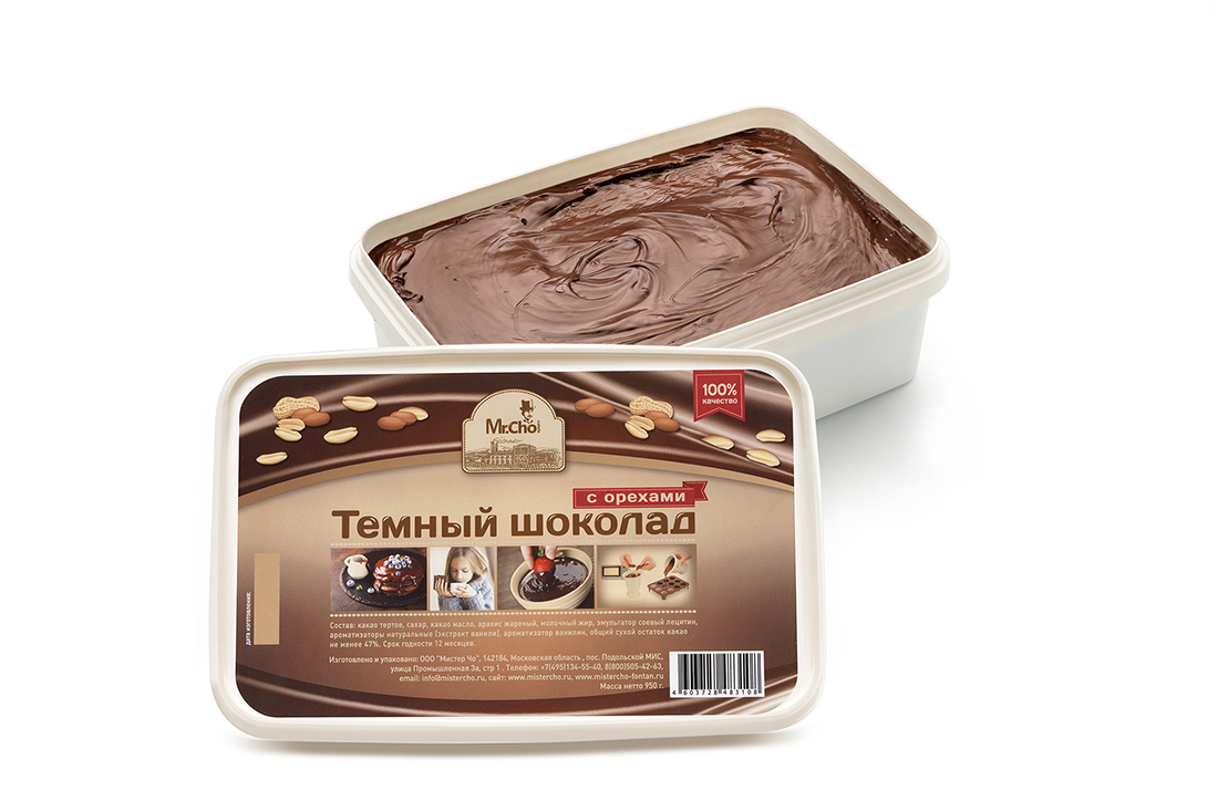 Темнвй шоколад с орехами Мистер Чо